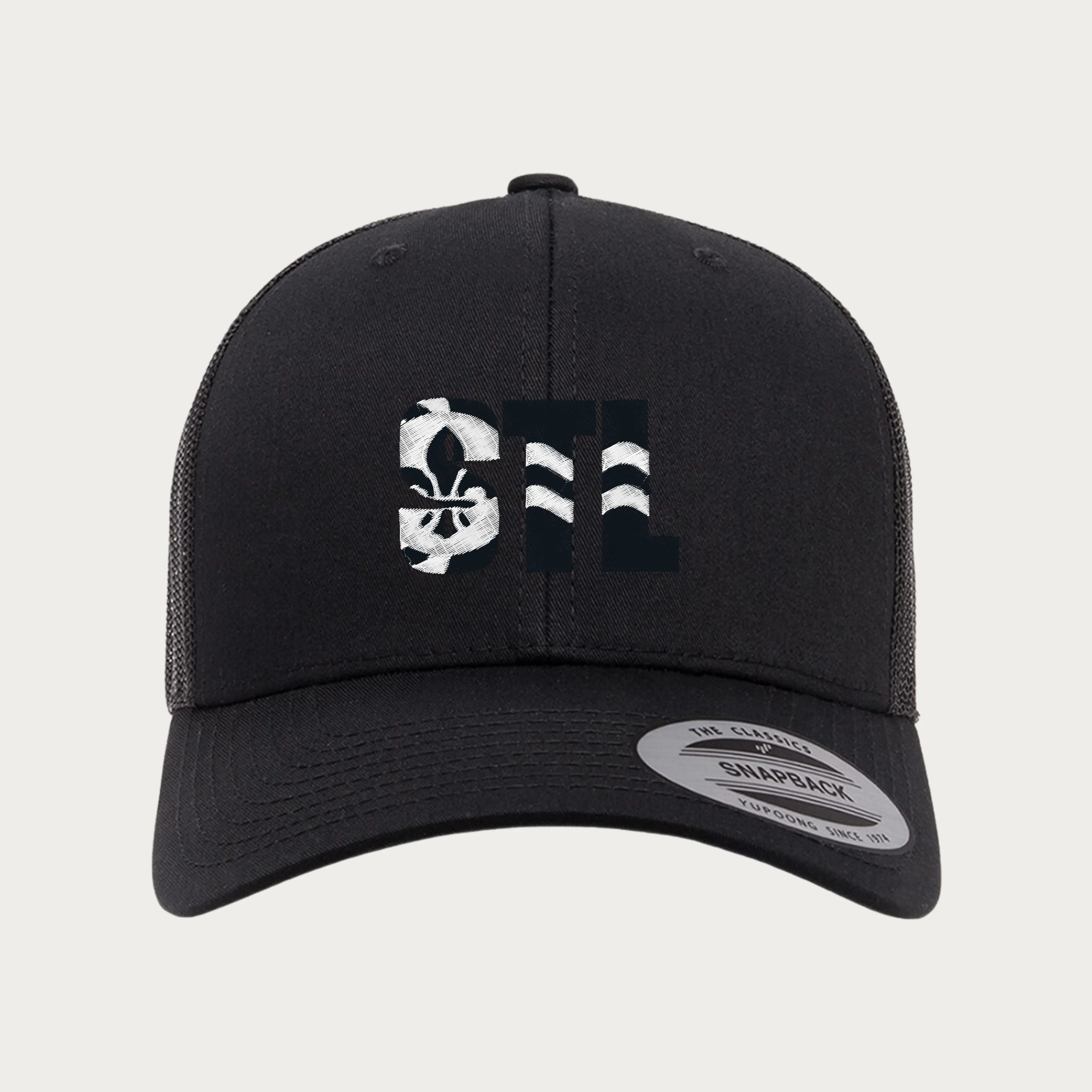 Blackout STL Flag Curved Bill Trucker