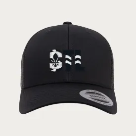 Blackout STL Flag Curved Bill Trucker