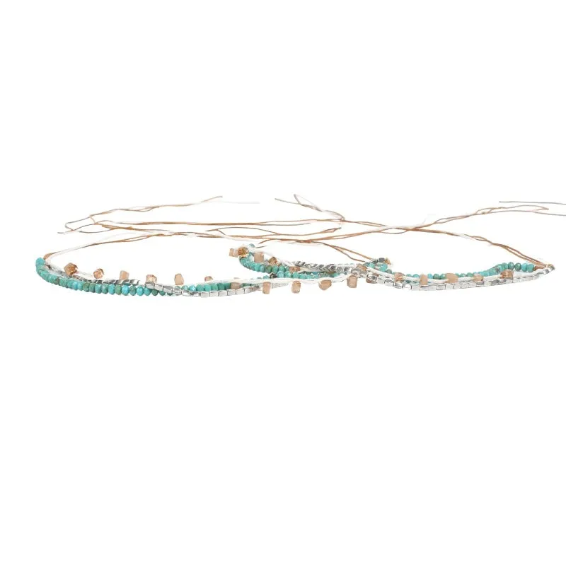 Blue bead Decorative Hat Bands
