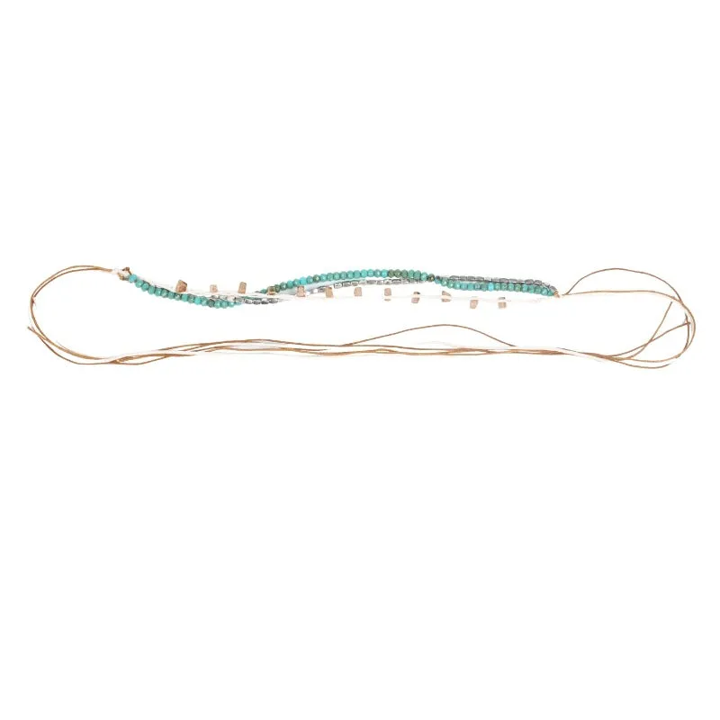Blue bead Decorative Hat Bands