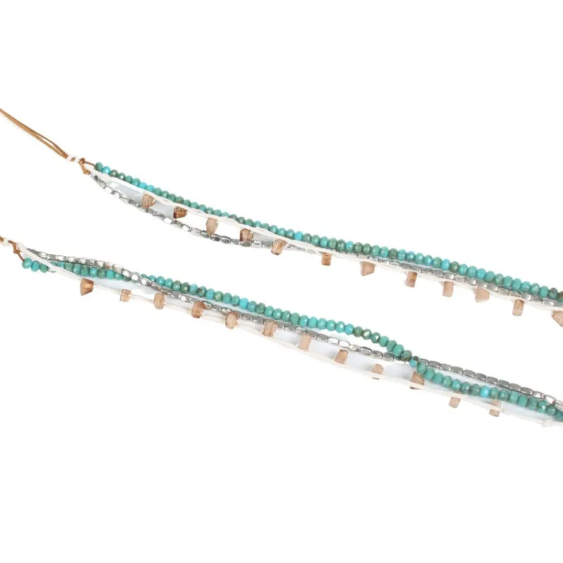 Blue bead Decorative Hat Bands