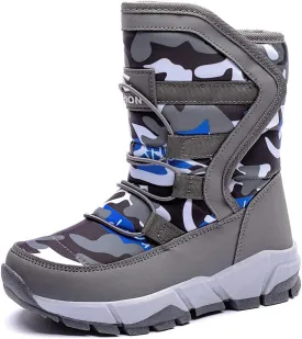 BODATU Boys Snow Boots Outdoor Waterproof Winter Kids Shoes