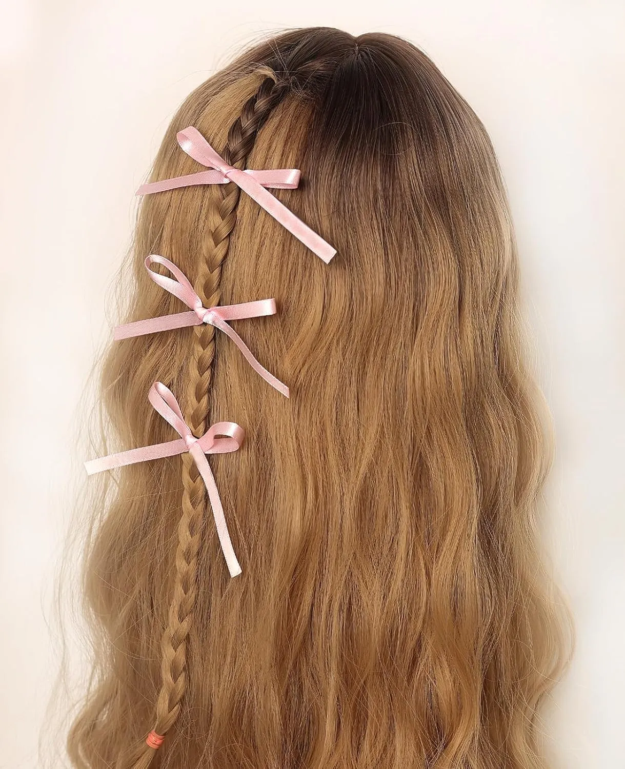 Bow Hair Clips, Long Tail Ribbon Hair Clips for Women, Black White Pink Satin Hair Bow Tassel Barrettes, Bowknot Accessories for Girls Teens Kids (30PCS)