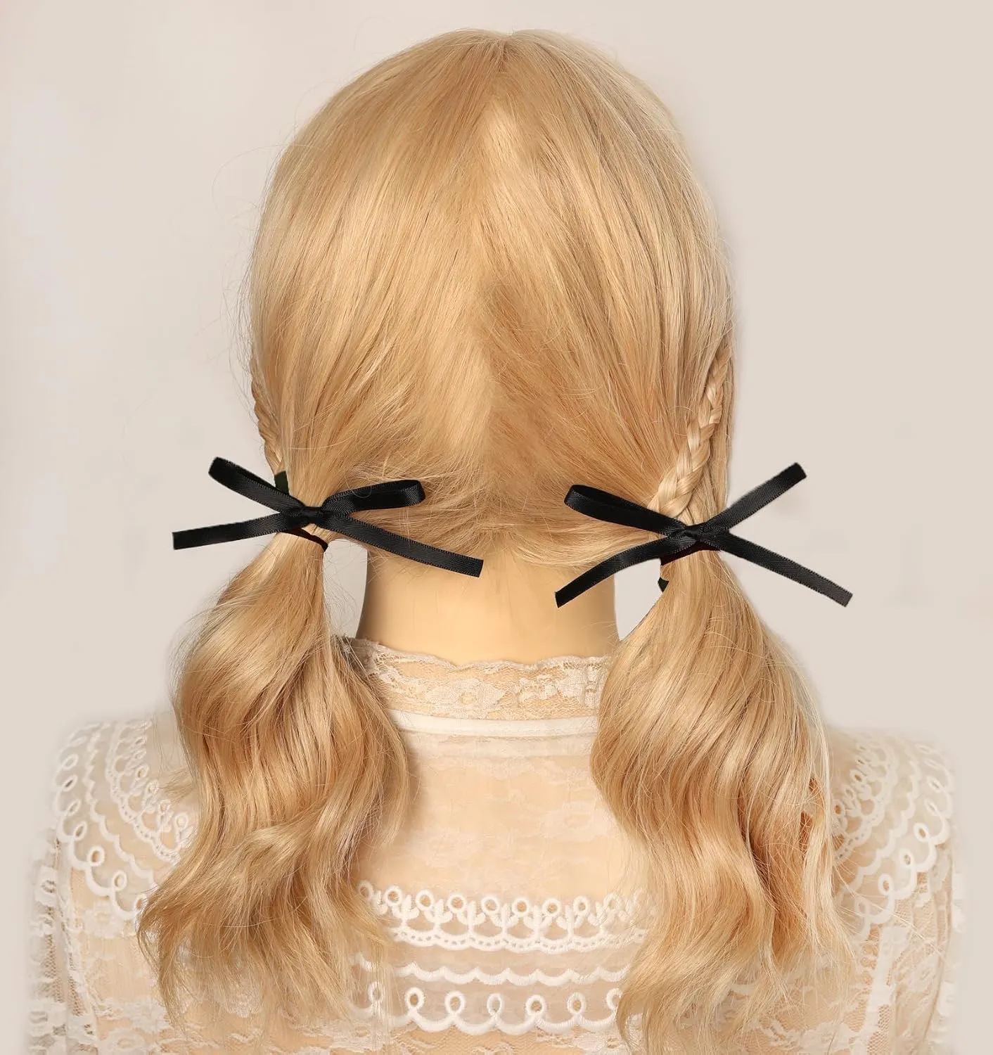Bow Hair Clips, Long Tail Ribbon Hair Clips for Women, Black White Pink Satin Hair Bow Tassel Barrettes, Bowknot Accessories for Girls Teens Kids (30PCS)