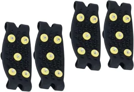 FRCOLOR 2Pairs Snow Grippers for Shoes Non Slip Traction Crampon for Winter Sports Durable Ice Cleats for Outdoor Workers Hikers and Elderly Safety Snow Ice