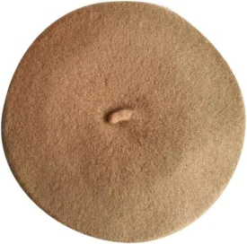 French Romantic Beret Camel Wool Beret Girls Beanie Fedora Cap for Kids