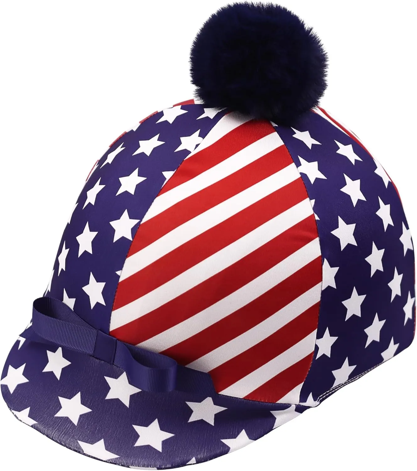 Harrison Howard Equestrian Riding Helmet Cover with Cute Bow Cover ONLY, Helmet NOT Included