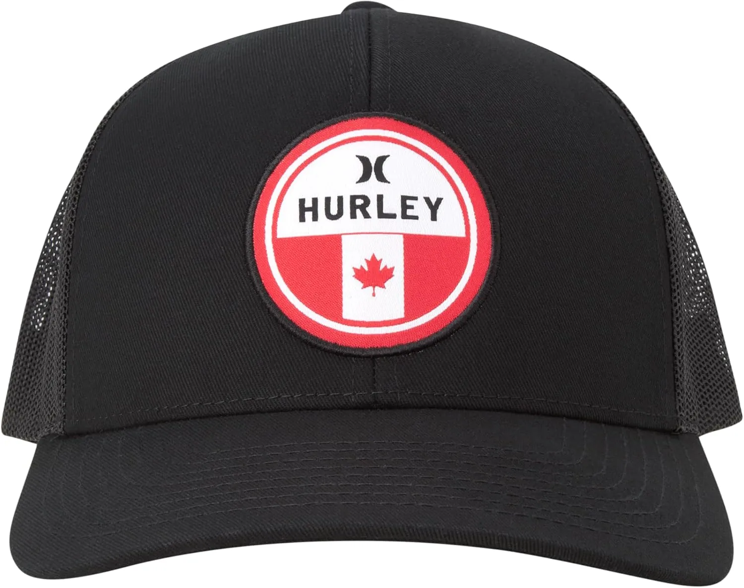 Hurley Mens Trucker Hat - Flat Brim Mesh Baseball Cap and Hats for Men with Adjustable Snapback Closure