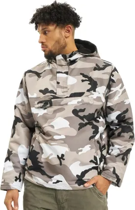 Individual Wear Men's Fleece-Lined Quarter Zip Windbreaker Pullover - Lightweight Weatherproof Casual Outdoor Jacket