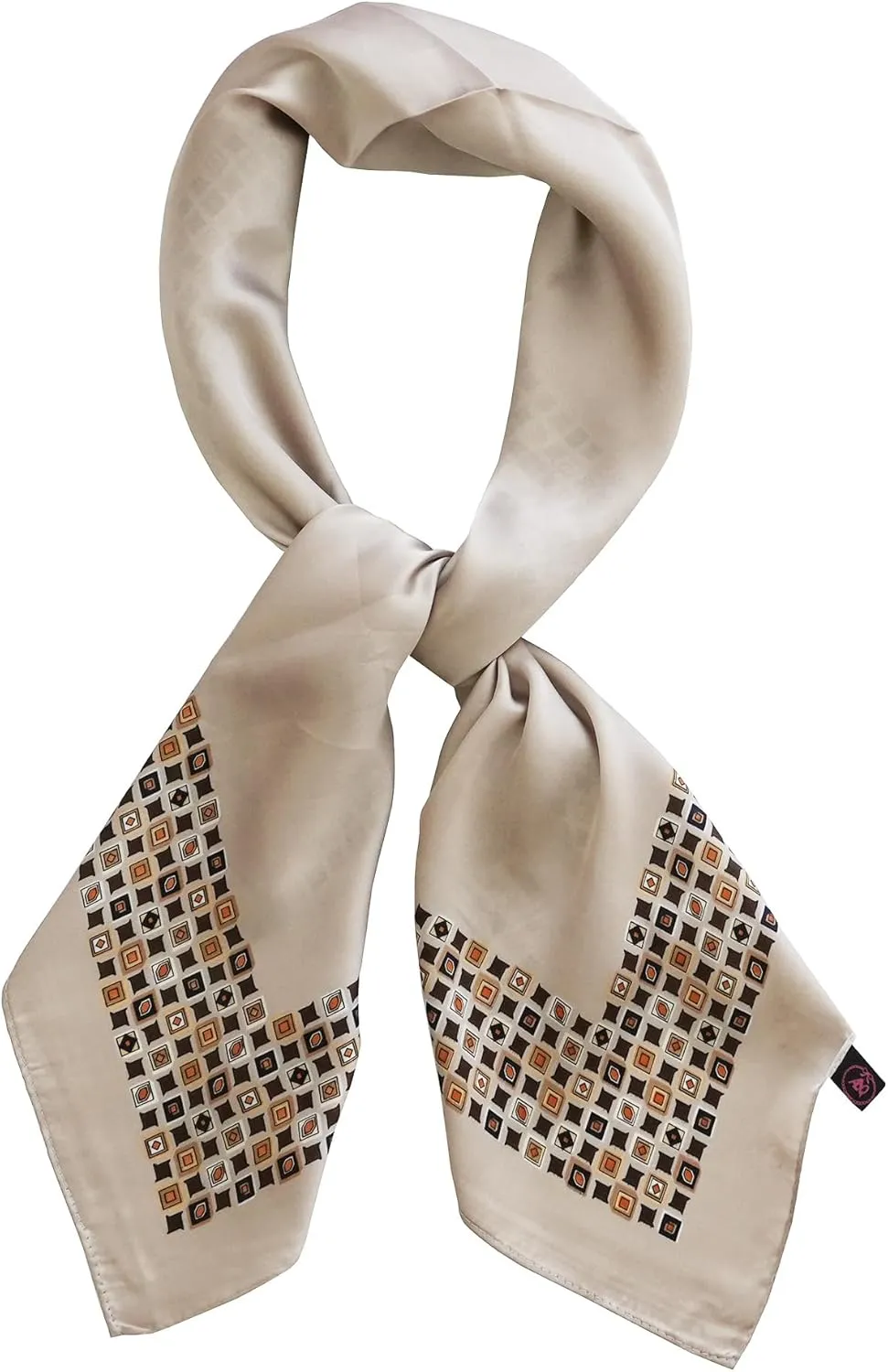 JERLA Women's satin square silk like scarf Fashion pattern large hair scarf wrap headscarf 35" x 35"
