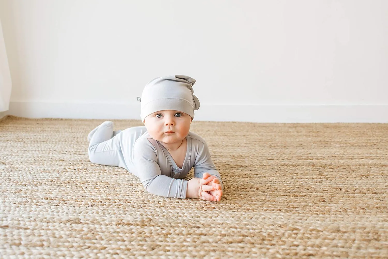 KYTE BABY Rayon Made from Bamboo Baby Beanie Hats - Super Soft Knotted Caps Available in Pattern and Solid Colors - 3 Pack