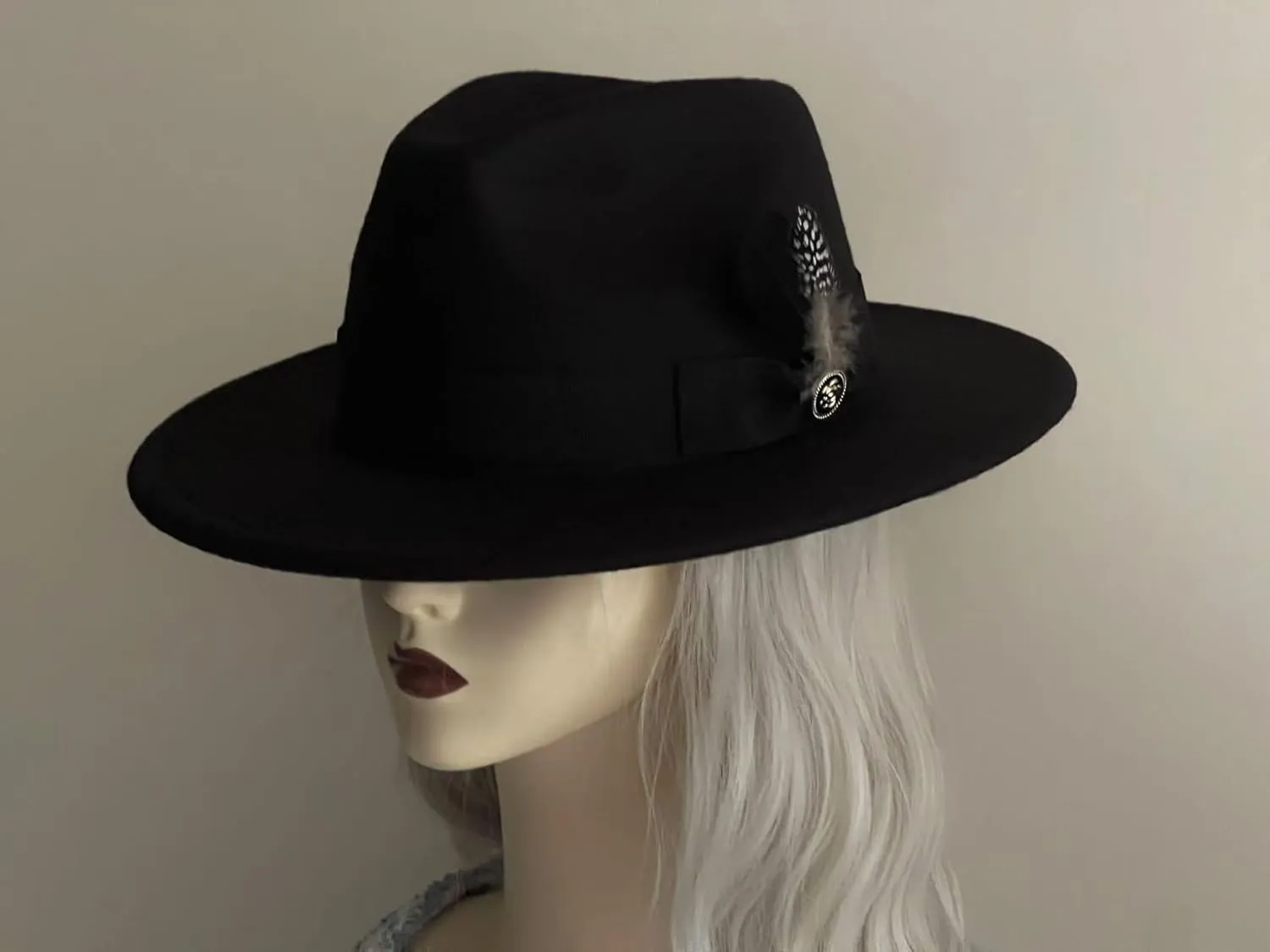 L'ouve Classic Fedora Hats for Men & Women Wide Brim Felt Hat Panama Dress Fedora Hat 2024