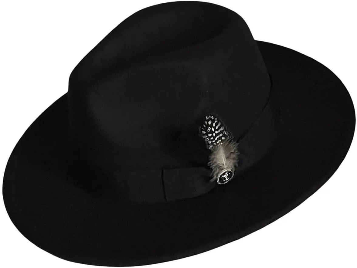 L'ouve Classic Fedora Hats for Men & Women Wide Brim Felt Hat Panama Dress Fedora Hat 2024