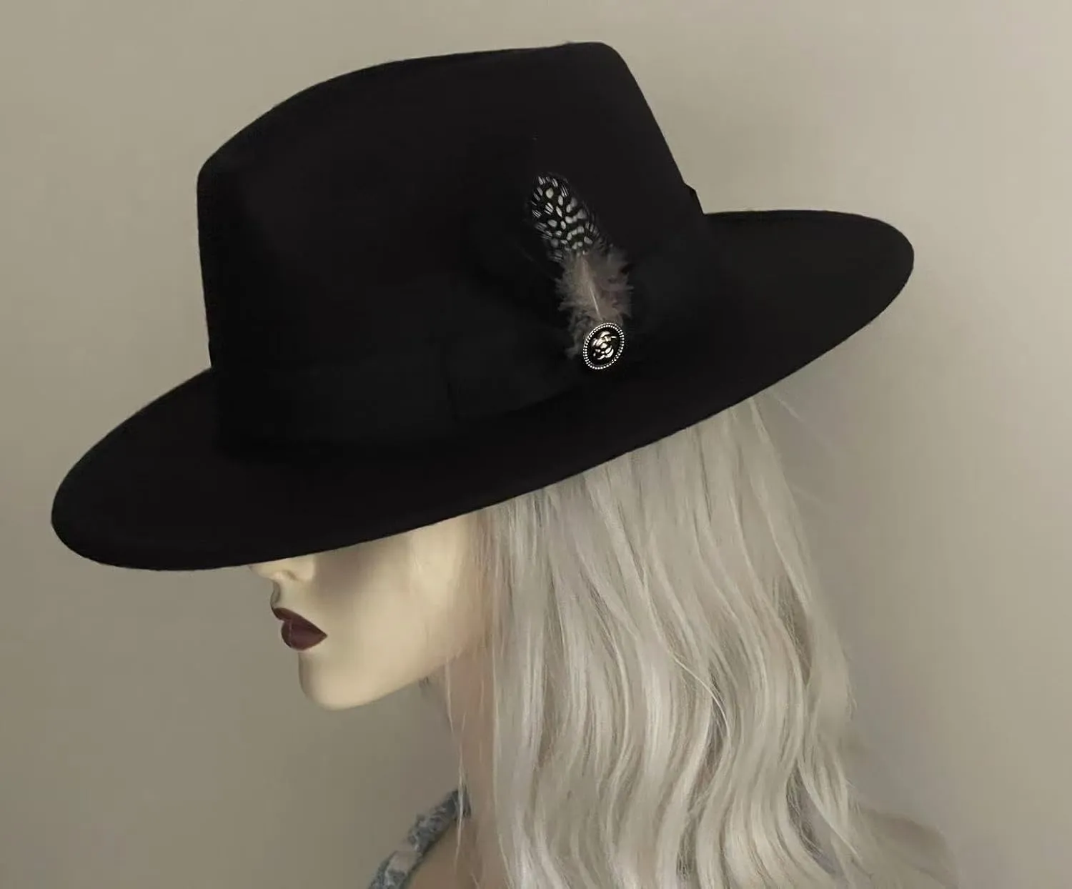 L'ouve Classic Fedora Hats for Men & Women Wide Brim Felt Hat Panama Dress Fedora Hat 2024