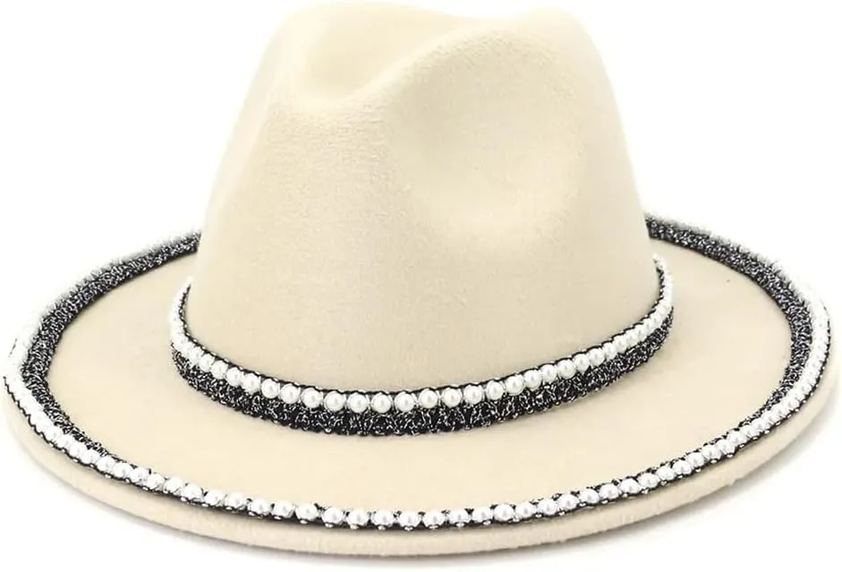 Men's Women's Fedora Hat Wide Brimmed Hat Warm Jazz Hat Wedding Hat