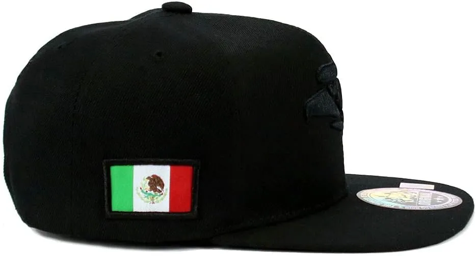 Mexican Mexico Hat Hecho En Mexico Eagle Aguila Snapback Flat Bill Baseball Cap