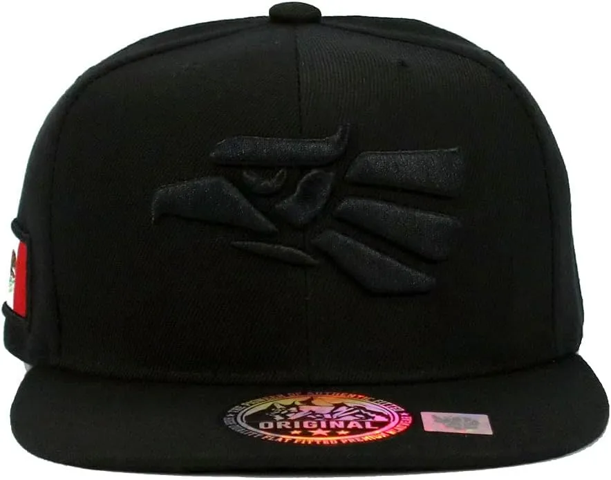Mexican Mexico Hat Hecho En Mexico Eagle Aguila Snapback Flat Bill Baseball Cap