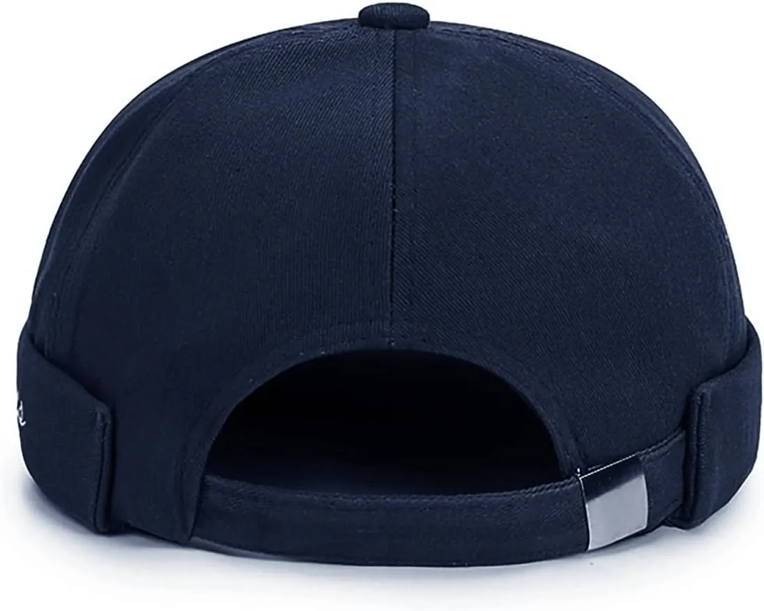 Retro Brimless Skullcap Hat Docker Cap,Sailor Worker Hat Beanie Hat for Mens