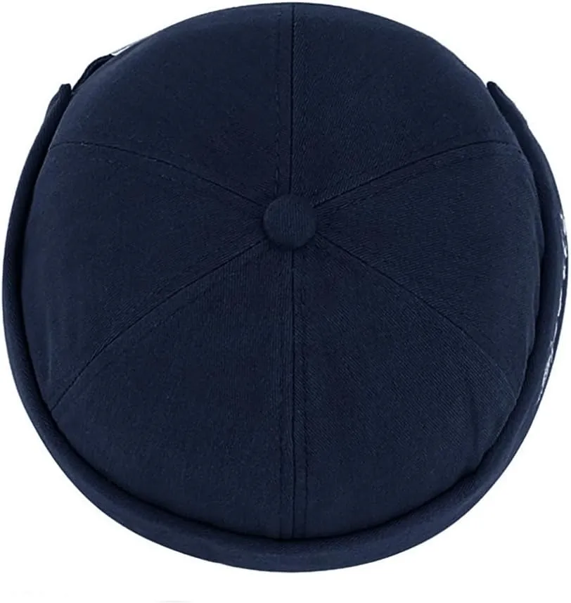 Retro Brimless Skullcap Hat Docker Cap,Sailor Worker Hat Beanie Hat for Mens