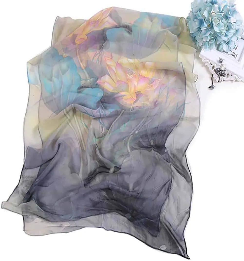 Scarfs for Women Lightweight Print Floral Pattern Scarf Shawl Fashion Scarves Sunscreen Shawls