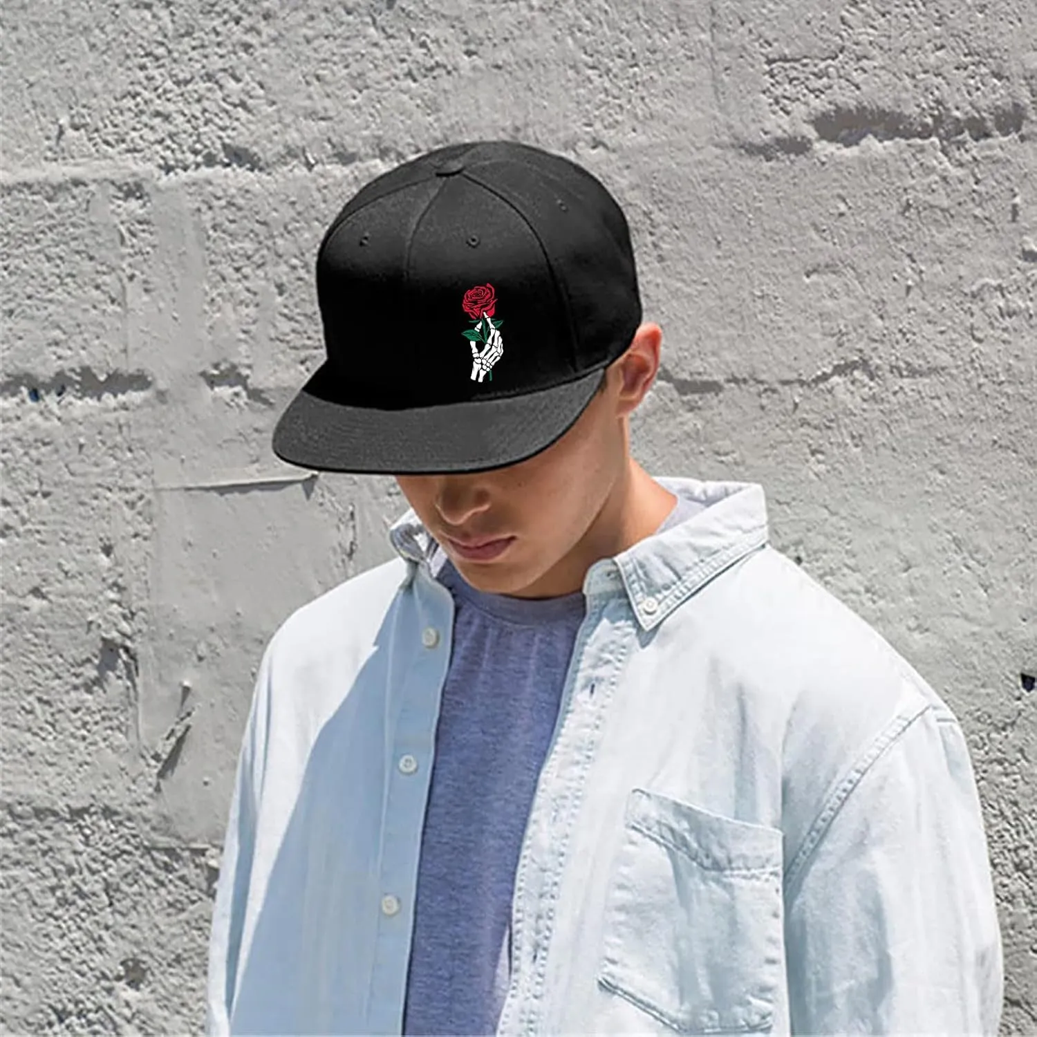 Snapback Hats Christian Hats for Men Flat Bill Hats for Men Adjustable Black Baseball Cap for Women