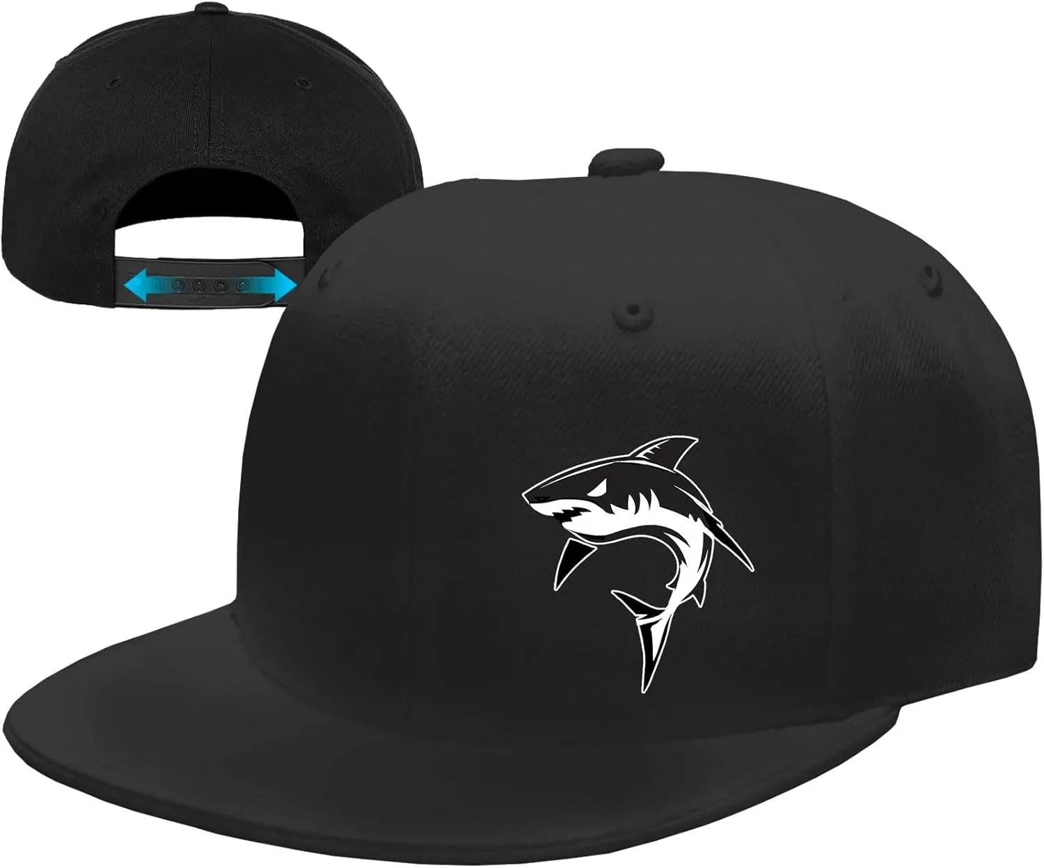 Snapback Hats for Men Flat Bill Hats for Men Fitted Hat Black Baseball Hats Hip Hop Caps