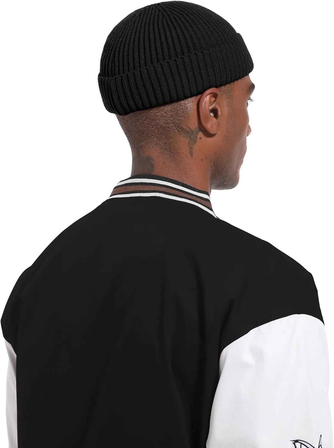 Swag Short Fisherman Beanie for Men Women, Wool Knit Cuffed Fleece Lined Trawler Beanies Winter Warm Hat