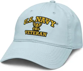 United States Navy Veteran with Eagle Emblem Adjustable Baseball Hat