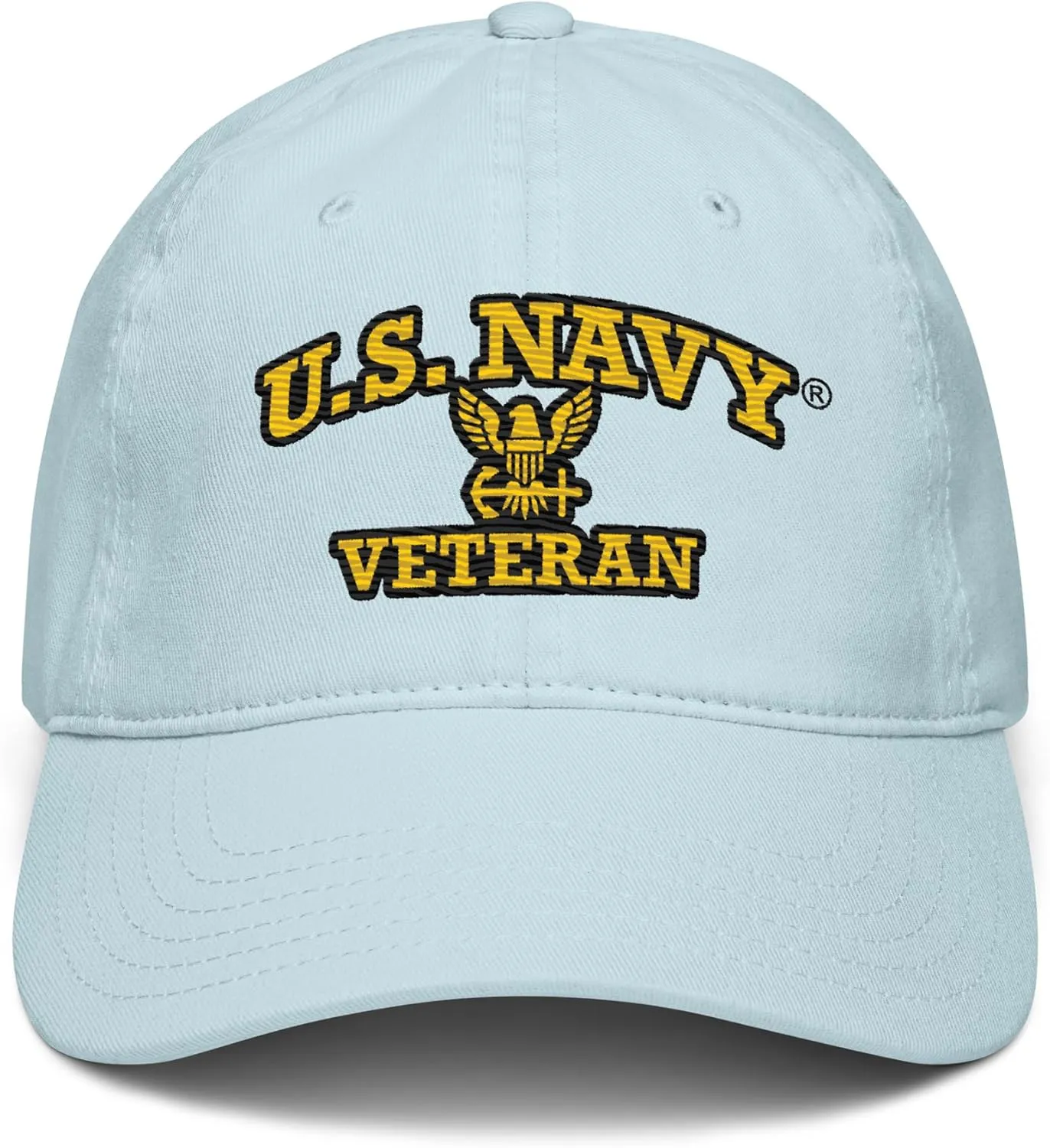 United States Navy Veteran with Eagle Emblem Adjustable Baseball Hat