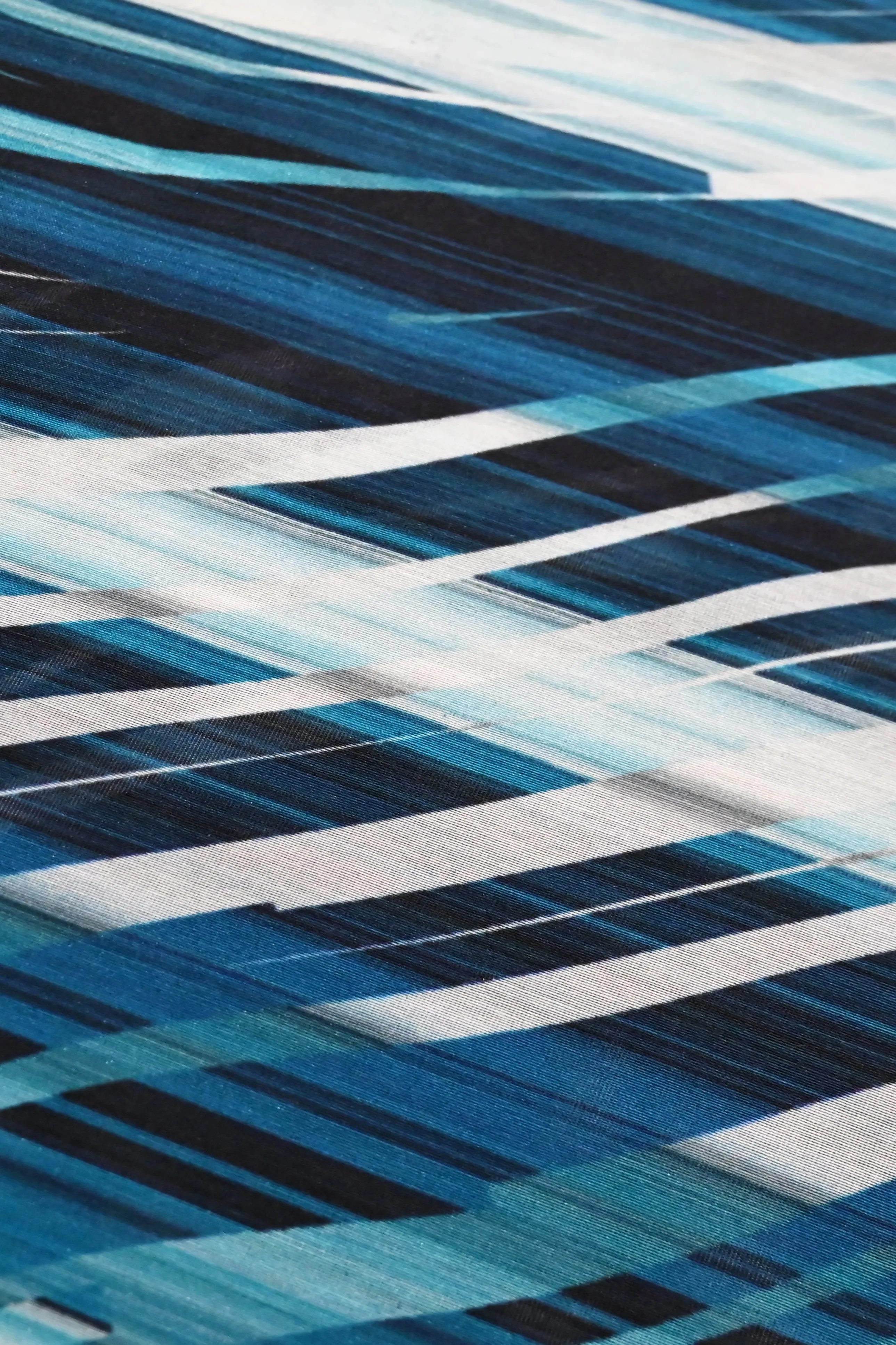 Wave Song Cotton Silk Scarf