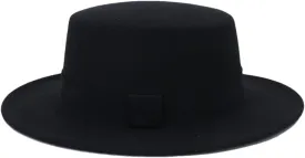 Women Men Wide Brim Fedora Hat for Festival Boater Flat Top Hats for Party Wedding