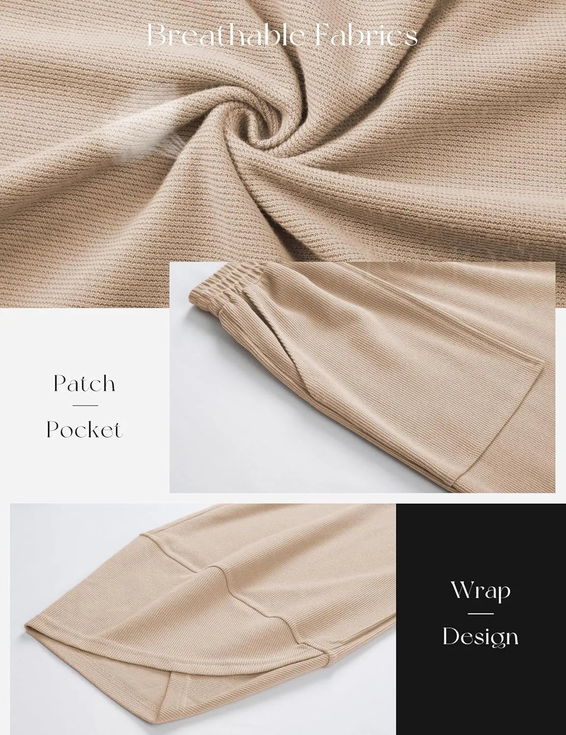 Womens Harem Pants Summer Casual 2025 Elastic Waist Palazzo Baggy Pants Wide Leg Sweatpants with Pockets