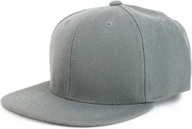 Youth Kid's Solid Color Flat Bill Snapback Baseball Cap